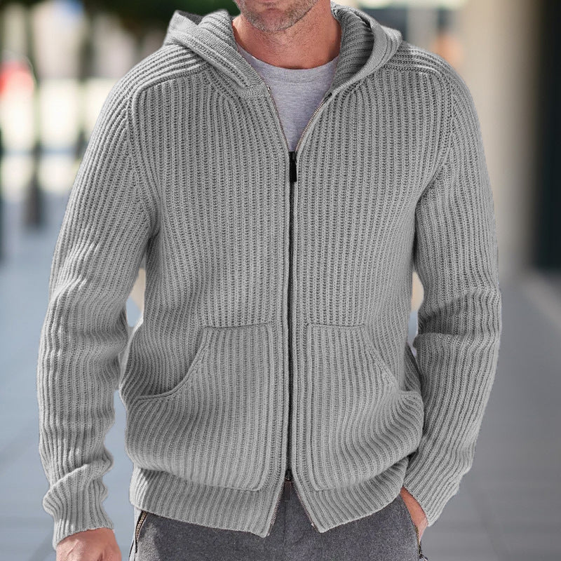 Herren Strickjacke | Kapuze & Praktische Taschen | Modern & Bequem