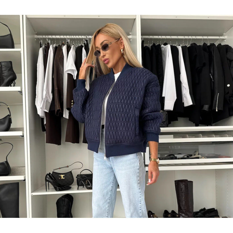 Cleora | Damen Stepp Bomberjacke leicht mit Reißverschluss