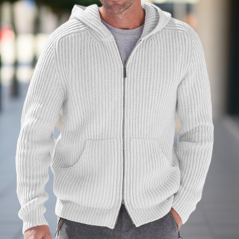 Herren Strickjacke | Kapuze & Praktische Taschen | Modern & Bequem