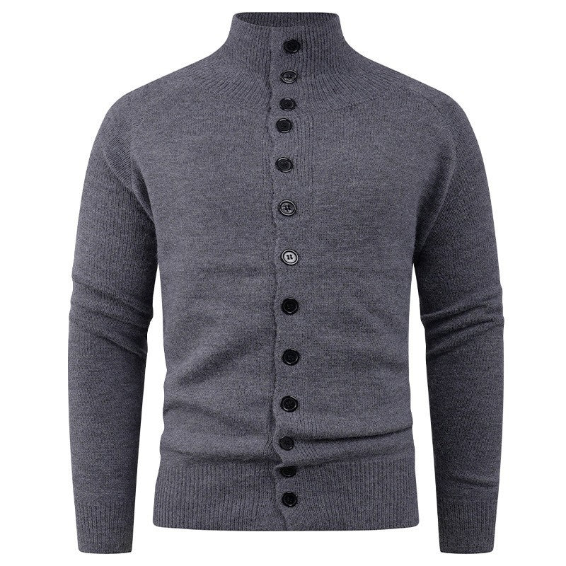 Herren Strickcardigan | Moderner Stehkragen & Knopfverschluss für Stil & Komfort