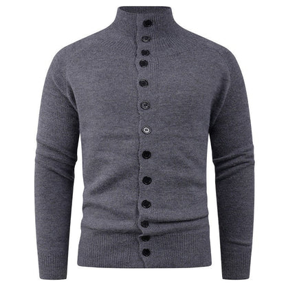 Herren Strickcardigan | Moderner Stehkragen & Knopfverschluss für Stil & Komfort