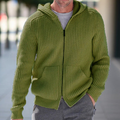 Herren Strickjacke | Kapuze & Praktische Taschen | Modern & Bequem