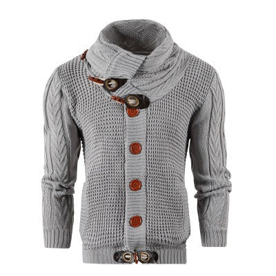 Herren Strickcardigan | Schalkragen & Große Holzknöpfe für Stil & Komfort