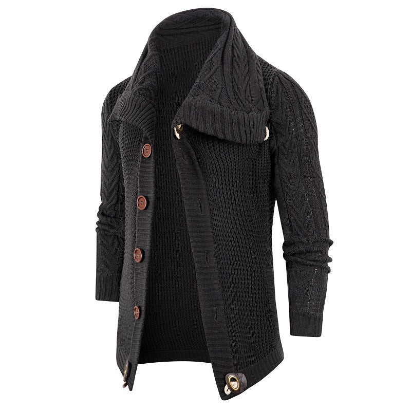 Herren Strickcardigan | Schalkragen & Große Holzknöpfe für Stil & Komfort
