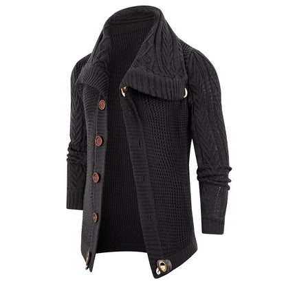 Herren Strickcardigan | Schalkragen & Große Holzknöpfe für Stil & Komfort