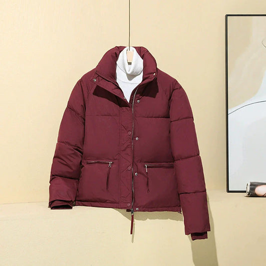 Francielle | Damen Puffer Jacke, gesteppte Kurzjacke, isoliert, Boxy Fit mit Stehkragen