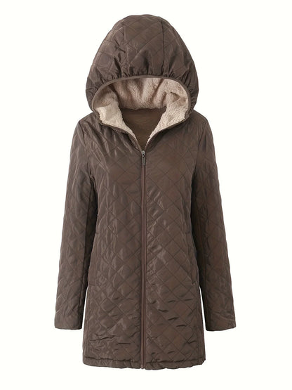 Joliette | Damen Steppjacke mit Kapuze, Relaxed Fit & Fleecefutter