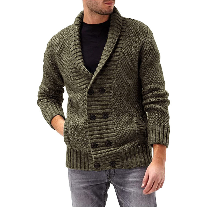 Herren Strickjacke | Doppelte Knopfleiste & Strukturiertes Design | Modern & Komfortabel