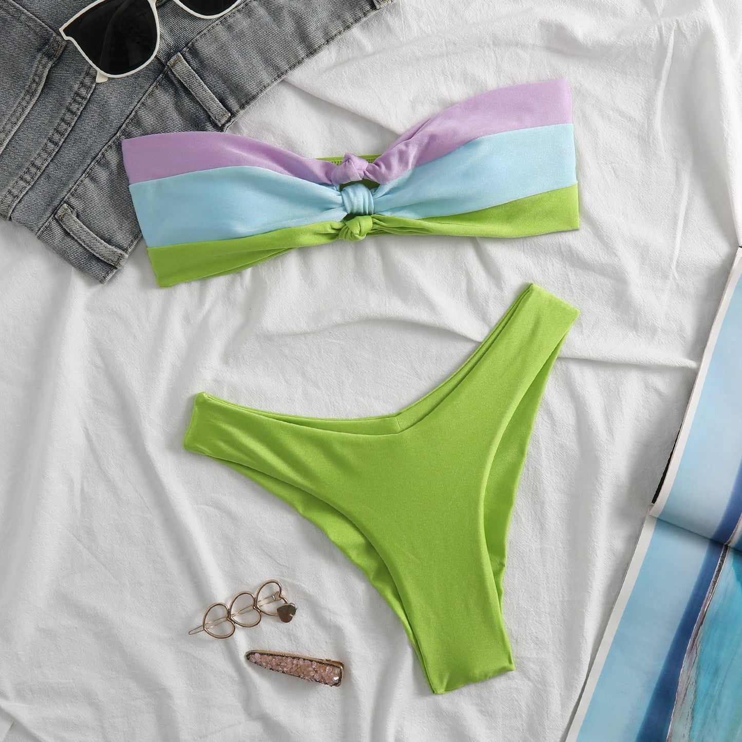 Perfy | Eleganter V-Ausschnitt Badeanzug mit Raffung an der Seite & figurformender Taille