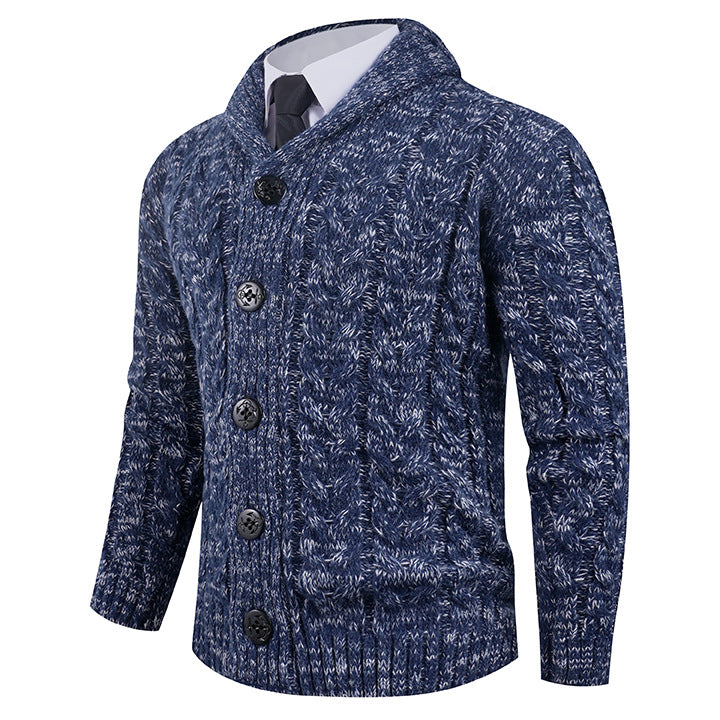 Herren Strickcardigan | Zopfmuster & Eleganter Schalkragen für Stil & Komfort
