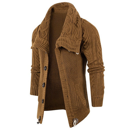 Herren Strickcardigan | Schalkragen & Große Holzknöpfe für Stil & Komfort