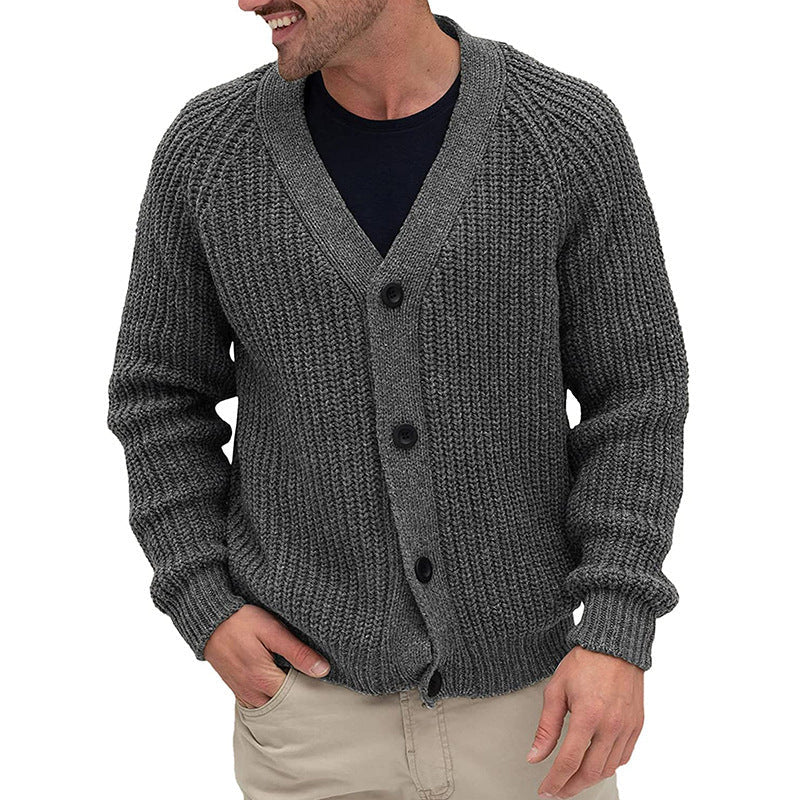 Herren Strickjacke | Grobe Maschenstruktur & Elegante Knöpfe | Zeitlos & Komfortabel