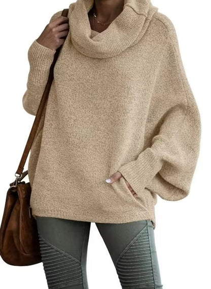 Damen Pullover Oversize | Fledermausärmeln & Strukturierter Stoff für Winter