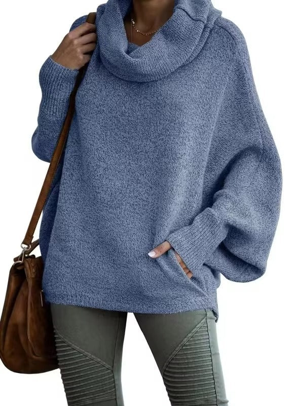 Damen Pullover Oversize | Fledermausärmeln & Strukturierter Stoff für Winter