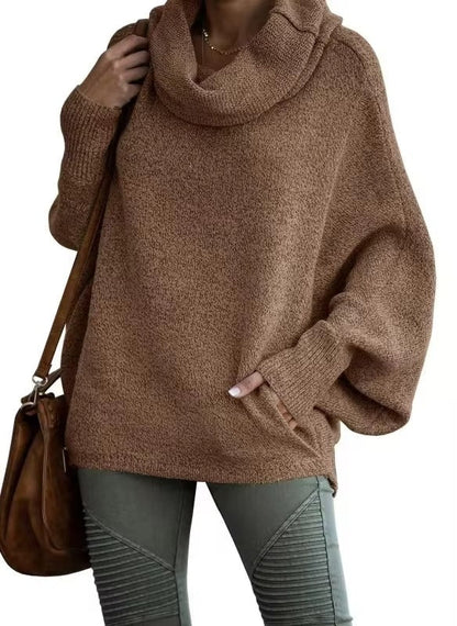 Damen Pullover Oversize | Fledermausärmeln & Strukturierter Stoff für Winter