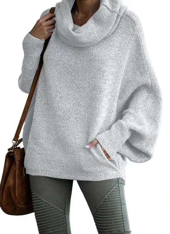 Damen Pullover Oversize | Fledermausärmeln & Strukturierter Stoff für Winter