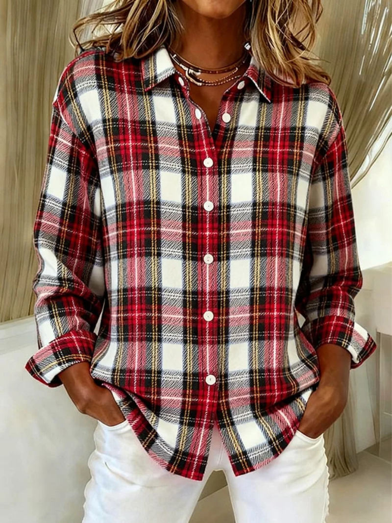 Damen Flanellbluse | Warme Karobluse aus weichem Flanell für die kühle Jahreszeit