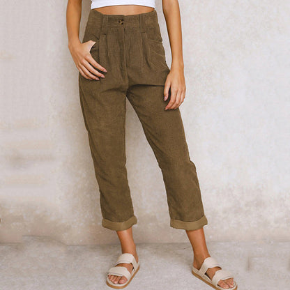 Locker fallende Hose mit hoher Taille – Modern, Komfortabel & Vielseitig
