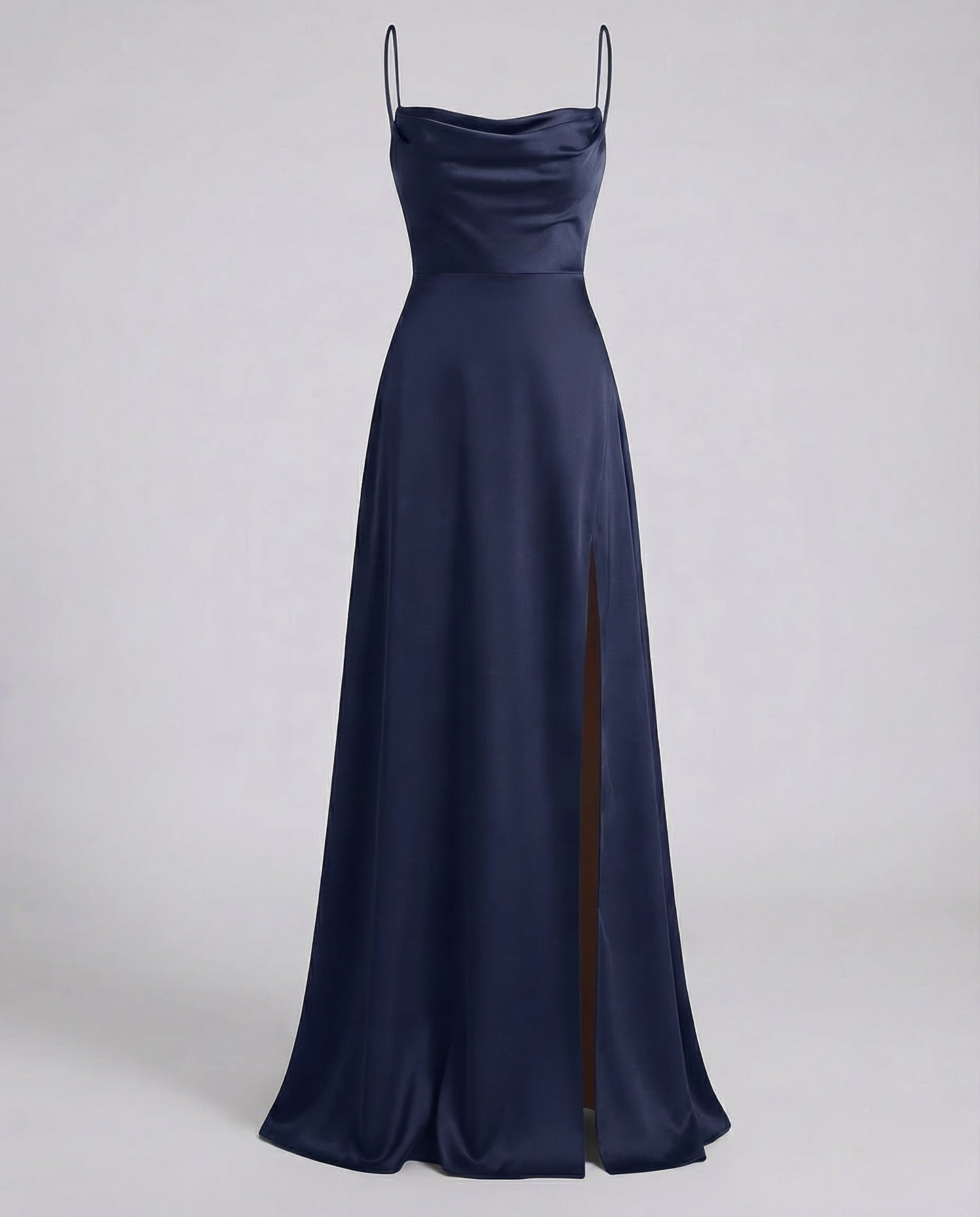 Damen Maxikleid – Elegantes Kleid mit Schlitz & geflochtenem Rücken