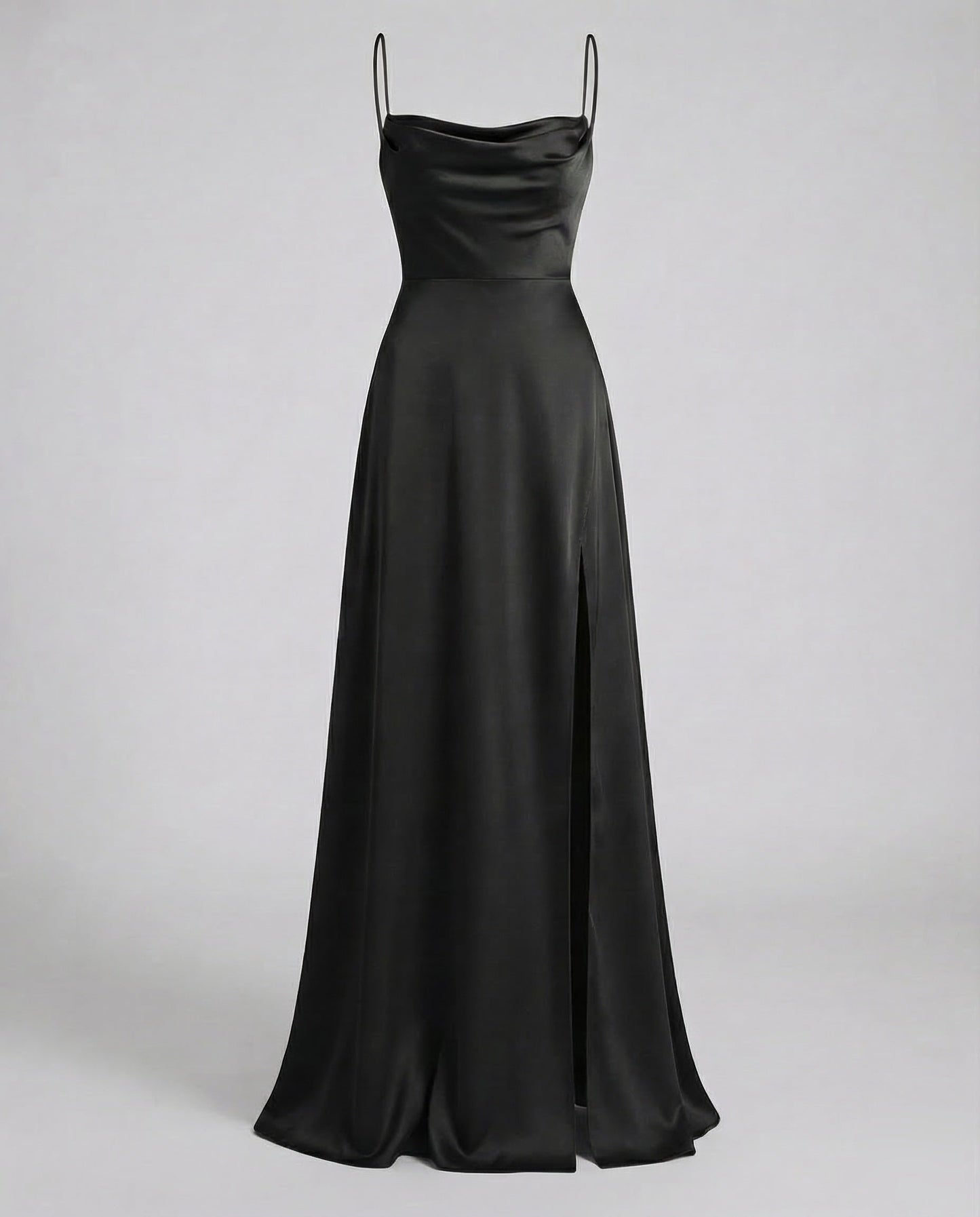Damen Maxikleid – Elegantes Kleid mit Schlitz & geflochtenem Rücken