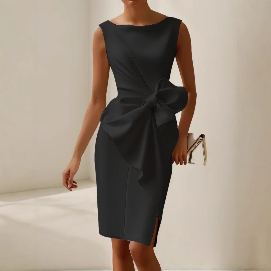 Elegantes Drapiertes Damen Etuikleid – Femininer Chic & Zeitlose Eleganz