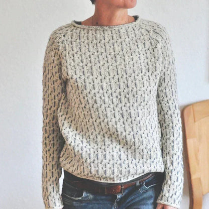 Warmer Norweger Pullover Damen Rundhals | Klassischer Strick für Winter & Alltag