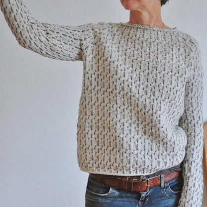 Warmer Norweger Pullover Damen Rundhals | Klassischer Strick für Winter & Alltag