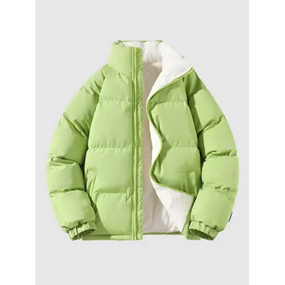 Timo | Herren Stehkragen Winterjacke mit Fleecefutter & Reißverschluss – Gepolsterte Pufferjacke für kalte Tage