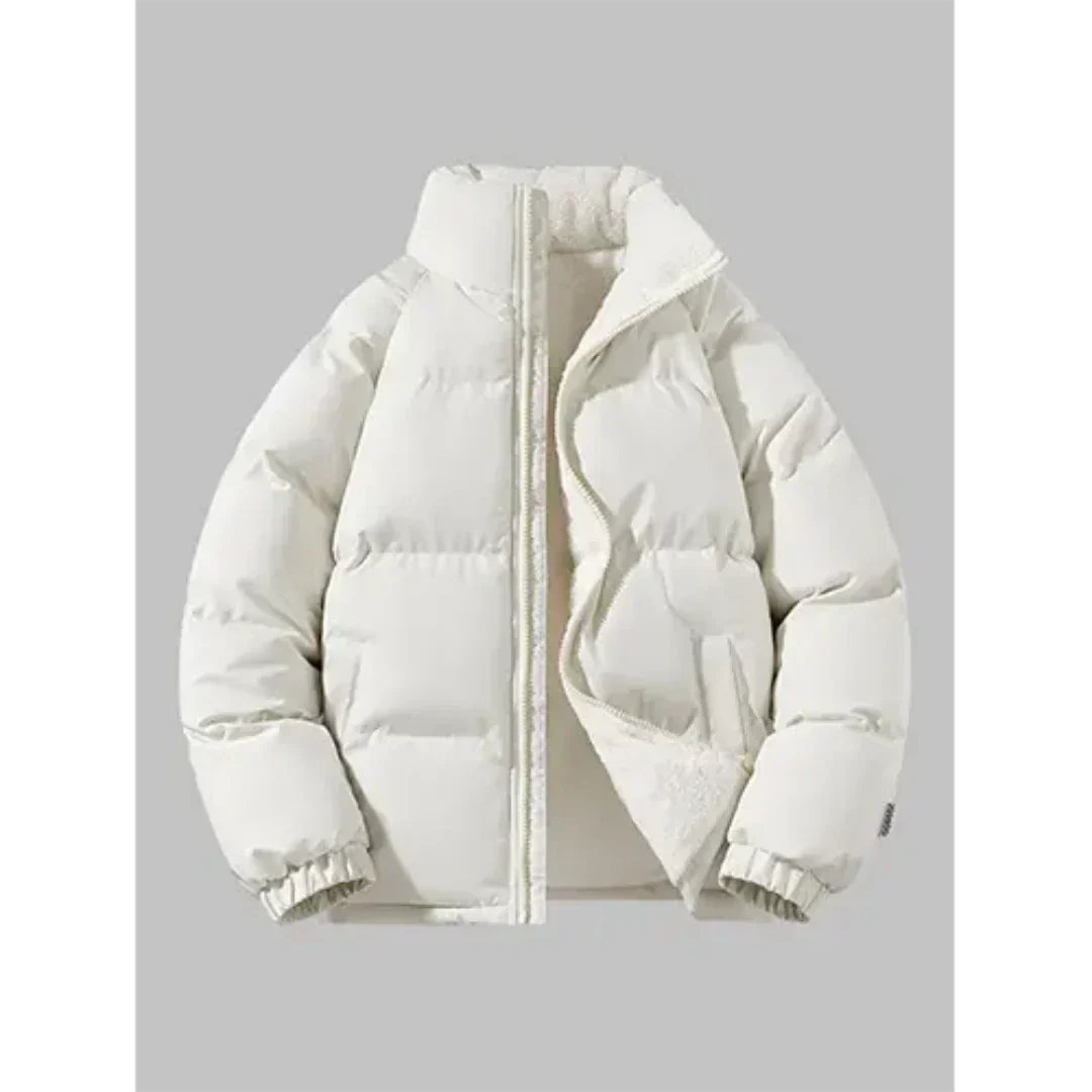 Timo | Herren Stehkragen Winterjacke mit Fleecefutter & Reißverschluss – Gepolsterte Pufferjacke für kalte Tage