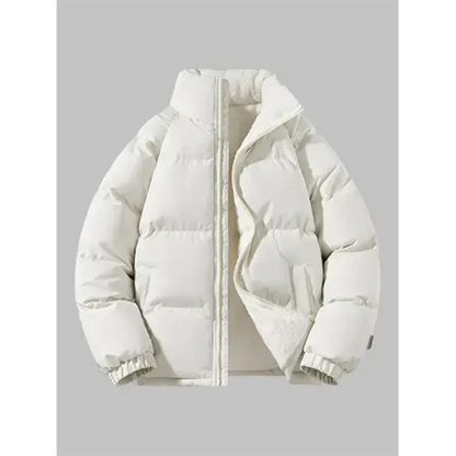 Timo | Herren Stehkragen Winterjacke mit Fleecefutter & Reißverschluss – Gepolsterte Pufferjacke für kalte Tage