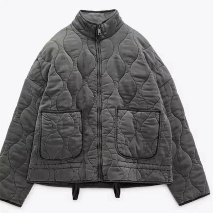Kuschelige Winterjacke Damen | Stylische Übergangsjacke mit praktischen Taschen