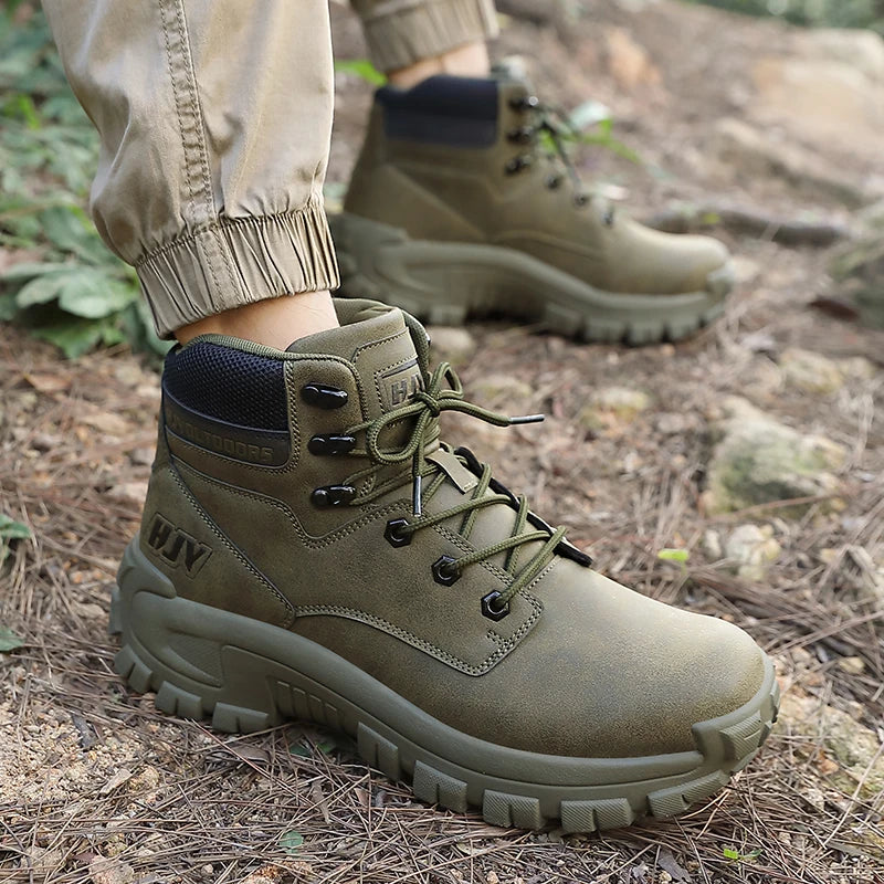 Halston | Herren High-Top Outdoor Boots Rutschfest & Robust für Wandern & Arbeit