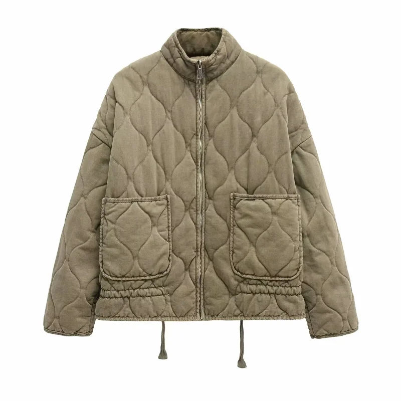 Kuschelige Winterjacke Damen | Stylische Übergangsjacke mit praktischen Taschen
