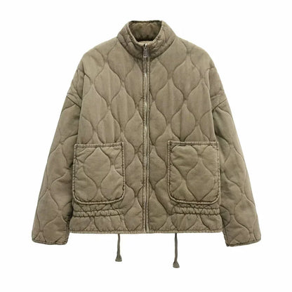 Kuschelige Winterjacke Damen | Stylische Übergangsjacke mit praktischen Taschen