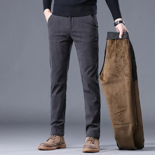 Elmsley | Herren Cordhose mit Fleecefutter Slim Straight Fit, Warm & Elegant