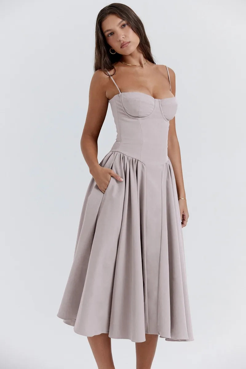 Damen Midikleid mit Taschen – Sommerlich, Lässig & Stilvoll