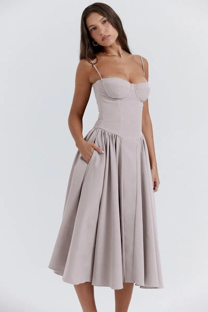 Damen Midikleid mit Taschen – Sommerlich, Lässig & Stilvoll