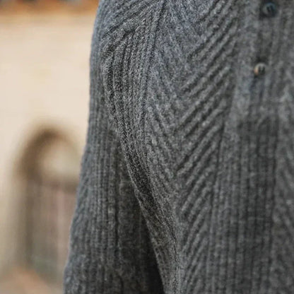 Eleganter Kaschmir Herren Strickpullover mit Polokragen – Luxuriös, Warm & Zeitlos
