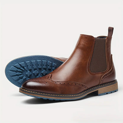 Overton | Herren Chelsea Ankle Boots mit Brogue Style & Zeitlosem Design