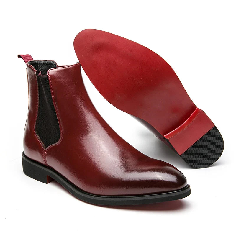 Northam | Herren Chelsea Slip-On Ankle Boots mit roter Sohle & Klassischem Design