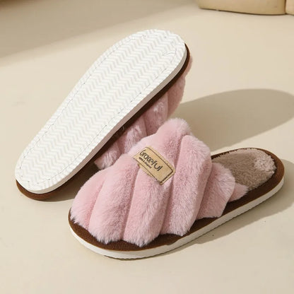 Serafielle | Damen Plush Slide Hausschuhe mit weicher Polsterung & Indoor Komfort