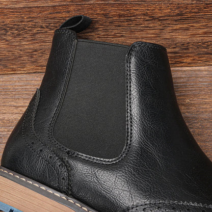 Overton | Herren Chelsea Ankle Boots mit Brogue Style & Zeitlosem Design