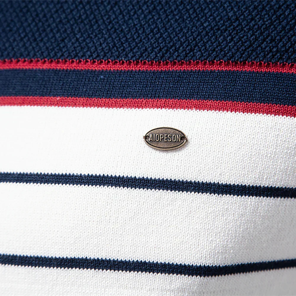 Maritimer Herrenpullover mit Streifenmuster | Klassisch & bequem für Alltag & Freizeit