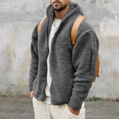 Herren Fleece Winterhoodie | Warme Polar-Sweatjacke mit Kapuze für Outdoor & Alltag