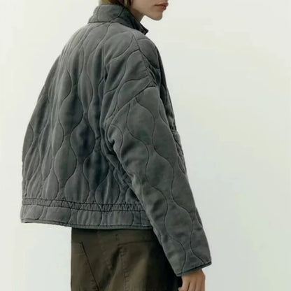 Kuschelige Winterjacke Damen | Stylische Übergangsjacke mit praktischen Taschen