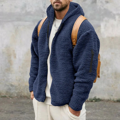 Herren Fleece Winterhoodie | Warme Polar-Sweatjacke mit Kapuze für Outdoor & Alltag