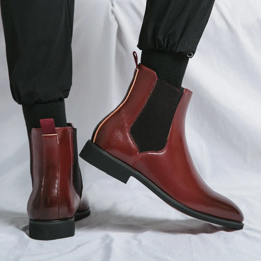 Northam | Herren Chelsea Slip-On Ankle Boots mit roter Sohle & Klassischem Design