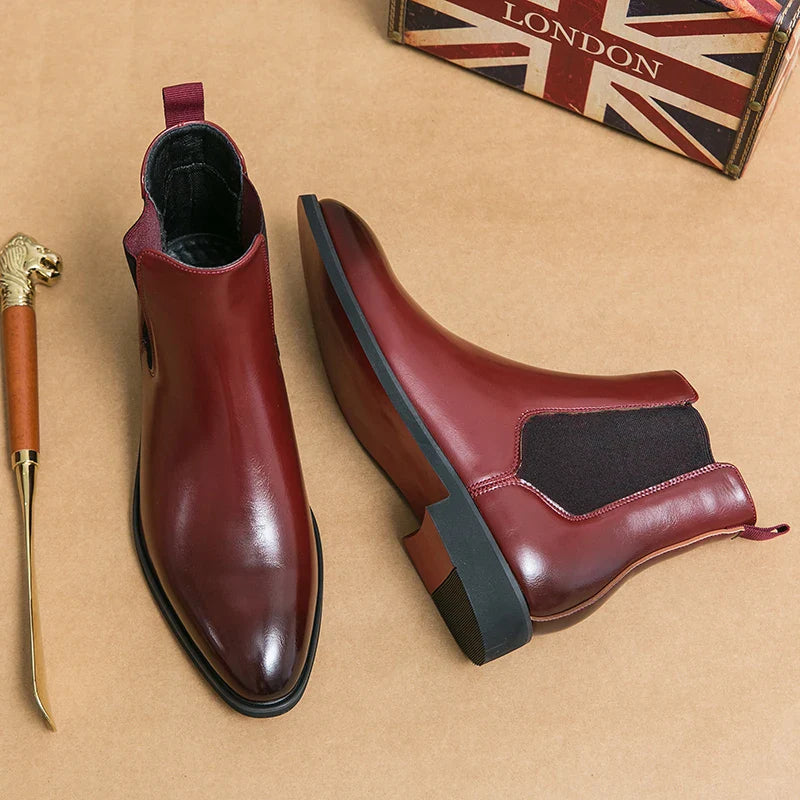Northam | Herren Chelsea Slip-On Ankle Boots mit roter Sohle & Klassischem Design