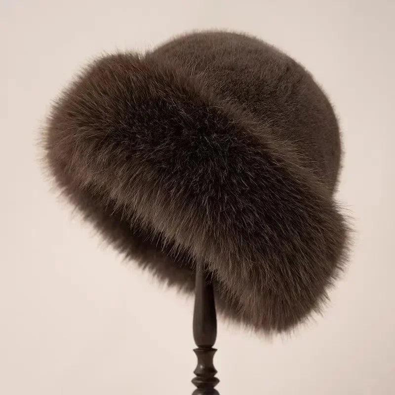 Eleganter Kunstpelz-Hut Damen | Luxuriöser Winter-Style & Wärme
