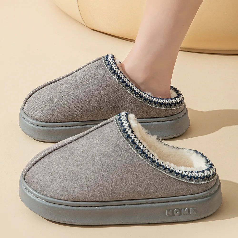 Seraphina-Rose | Damen Winter Hausschuhe Mules mit weichem Futter & Anti-Rutsch Sohle